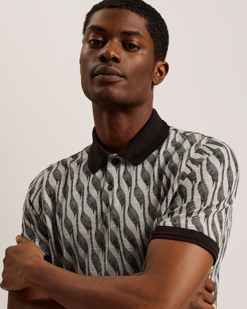 SAULZ-Tops-SS Regular Jacquard Polo- Ted Baker Romania